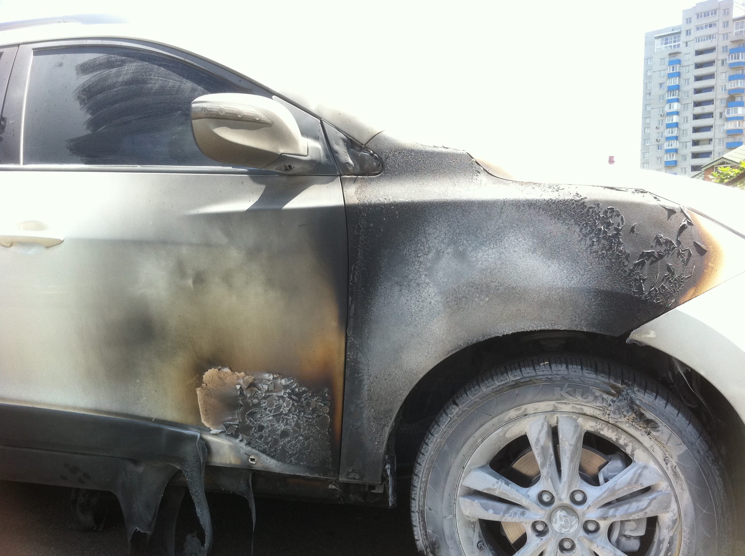Під час підпалу авта журналіста в Броварах міліції вимкнули електрику
