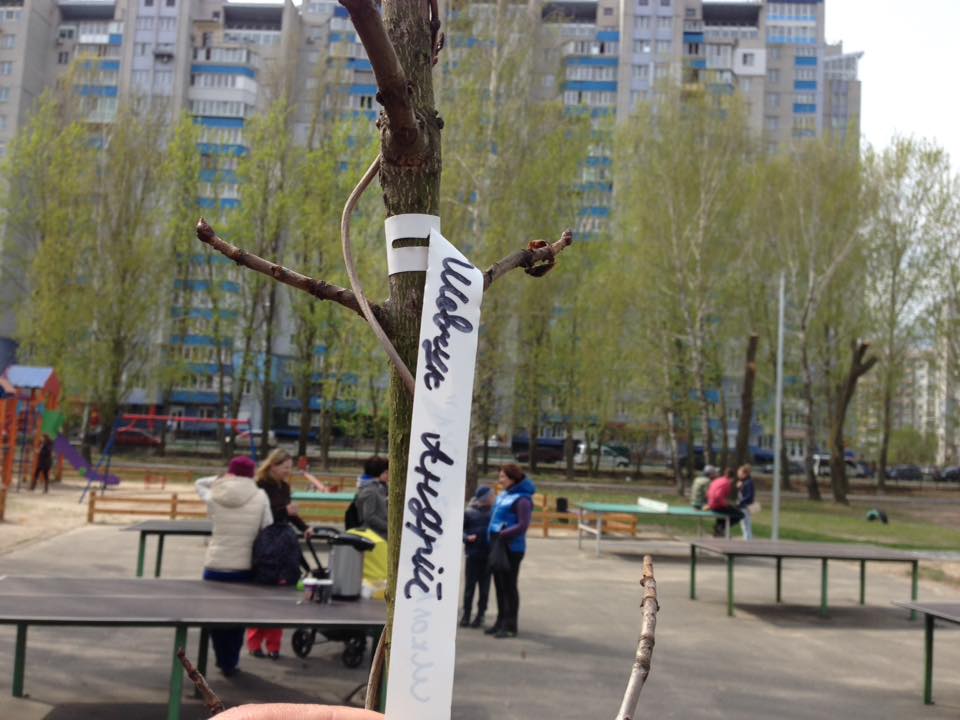 Особливі діти висадили ще 40 дерев у парку "Перемога" - ФОТО
